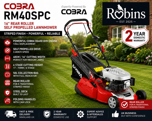 Cobra rear roller petrol lawn - roller,