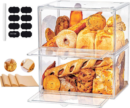 Large clear bread bin - bin,