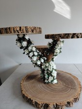 Rustic Wood Cake Stand