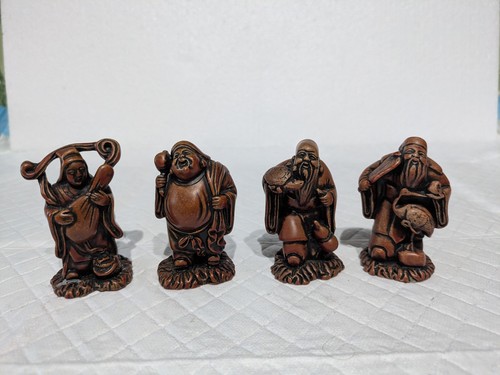 Set vintage hand carved - set,