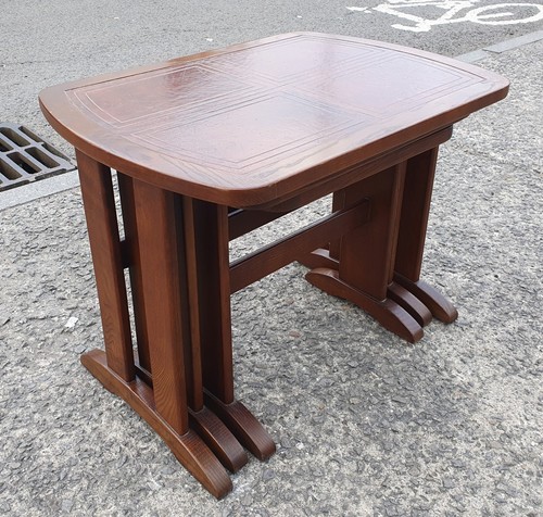 Vintage plan leather top oak - vintage,