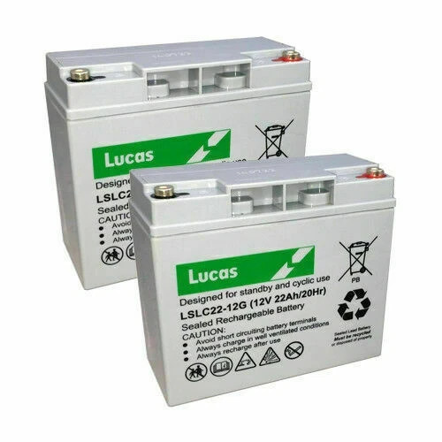 Pair 12v 22ah agm mobility - pair,
