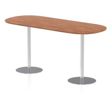 Dynamic Italia 2400Mm Poseur Boardroom Table Walnut Top 1145Mm High Leg ITL0203