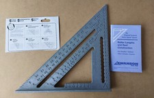 Swanson NA202 Aluminium Metric Speed Square. 25cm Carpentry Roofing Rafter Angle