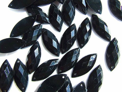 Jet black7x15 marquise - black7x15,