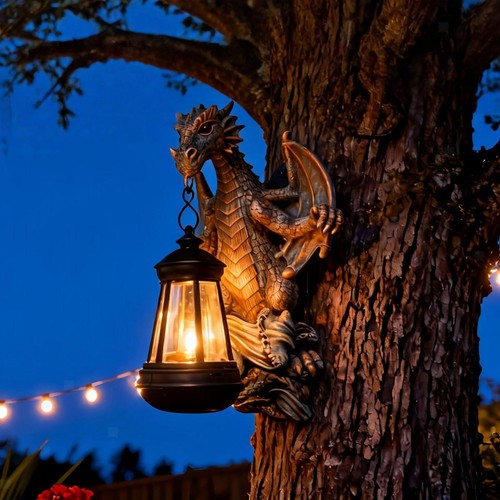 Garden dragon statue - garden,