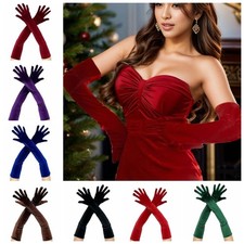 1Pair Velvet Long Gloves