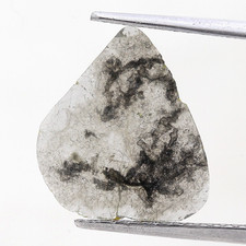 antique shape slice diamond 1.46cts gray diamond polki natural diamond