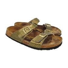 Birkenstock Papillio Sandals Womens Size 9 (40) Double Strap Gold Sequin