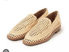 Robert Clergerie Orlana Woven Jute Raffia Loafer, With Shoebag, Unworn