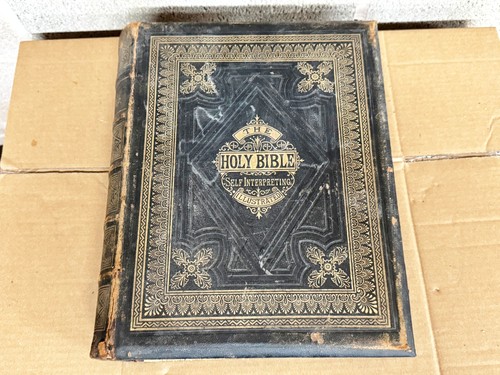 Antique holy bible self - holy,