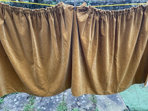 Pair vintage gold velvet - pair,