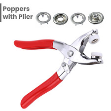 PRYM 9.5mm Prong Snap Poppers Fasteners Buttons Press Studs with Plier Tool Kit