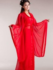 Women Chinese Ancient Slim Hanfu Dress Dance Tang Costume Fairy Cosplay Gown