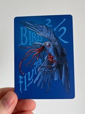 MTG Bird Token - 2/2 Bird, blue, flying / Art Card