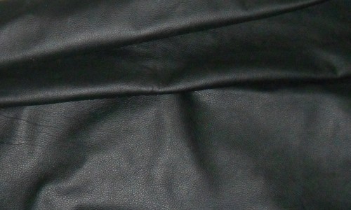 Genuine black soft - soft, leather