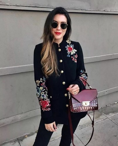 Zara bloggers black - bloggers, floral