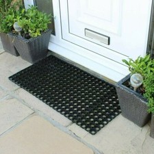 Rondo Heavy Duty Rubber Ring Mat Rug Front Door Non Slip Scraper Outdoor Doormat