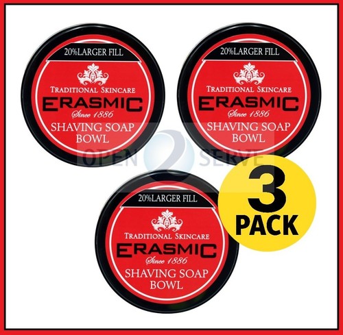 Erasmic shaving soap - 3x,