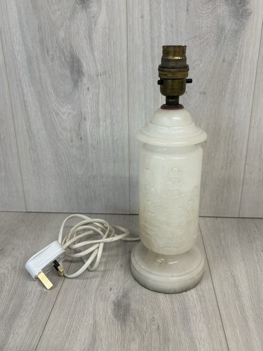 Vintage marble table - table, lamp