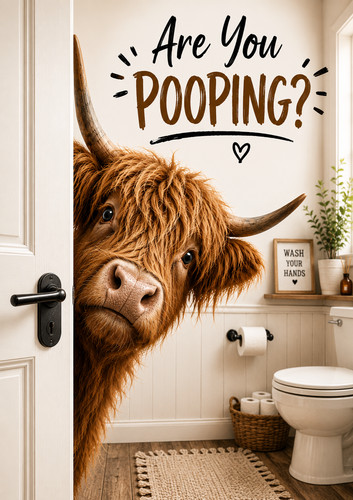 Are you pooping highland cow - are,