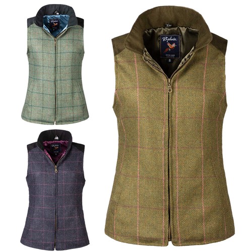 Ladies tweed waistcoat british - ladies,