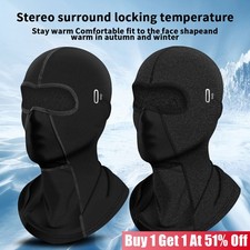 Balaclava Full Face Mask Men Women Cycling Ski Winter Warm Neck Black Motorbike