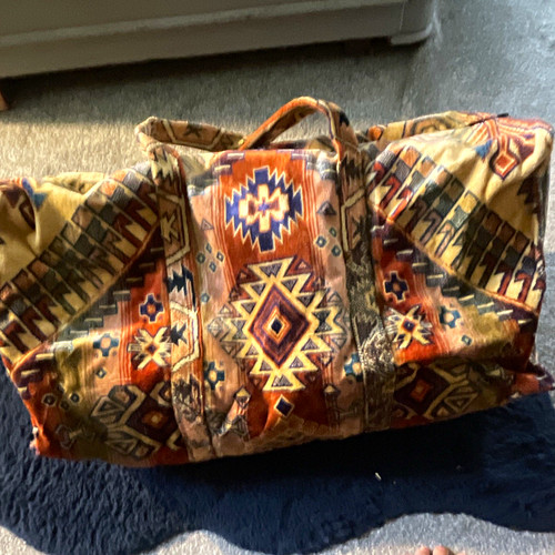 Multicolour aztec carpet bag - aztec,