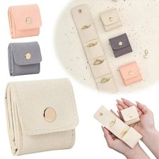 Mini Travel Jewelry Organizer Bag Compact Pouch with Sections for Organization