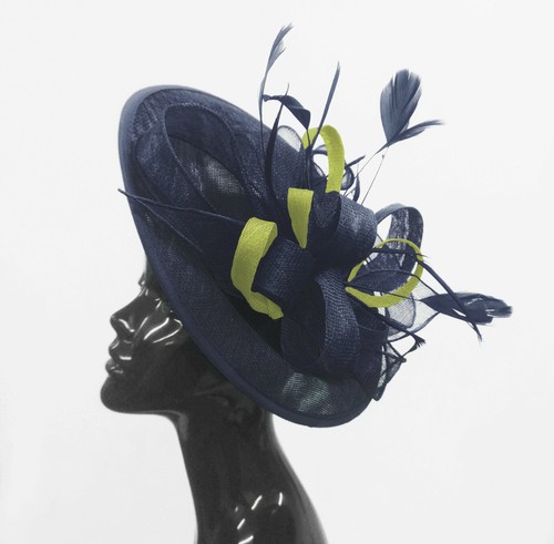 Big saucer sinamay headband - sinamay,