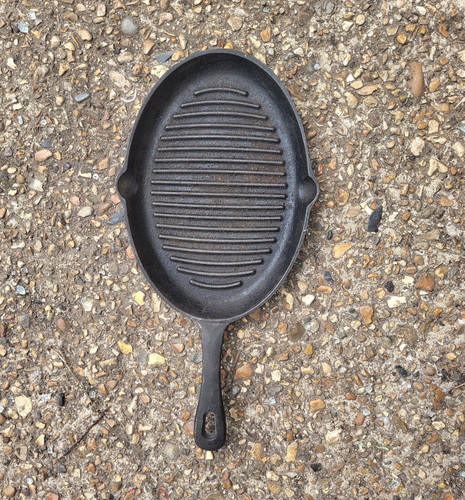 Cast iron skillet oval - iron,