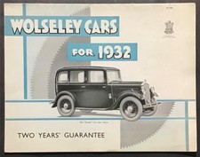 WOLSELEY CARS Sales Brochure