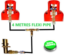 REFILL PROPANE gas lpg 2 BOTTLES SET RV MOTORHOME 4 METRES GAS PIPE