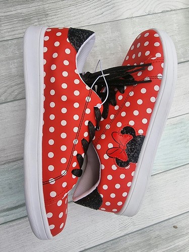 Ladies red white polka - &,