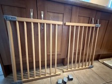 Baby Dan Flexi Fit Beech Wood Silver Fittings stair Gate New In Box 69-106.5cm