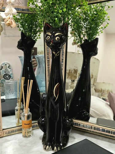 Large vintage 1960s black - vintage,