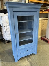 Vintage French Solid Oak Glass Fronted Display Cabinet ￼