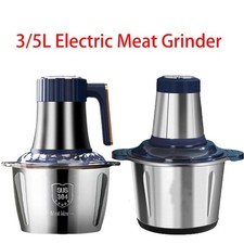 3/5L Electric Meat Grinder Stainless Steel Mixer Blade Food Chopper Processor