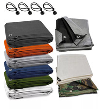 Tarpaulin Regular And Heavy Duty Waterproof Cover Tarp Ground Sheet 115 Options