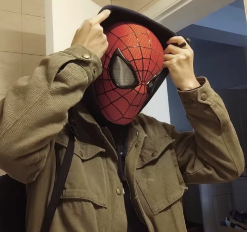 Spiderman mask eyes movable - spiderman,