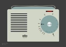 Braun Exporter 2 Radio graphic design giclée print size A3