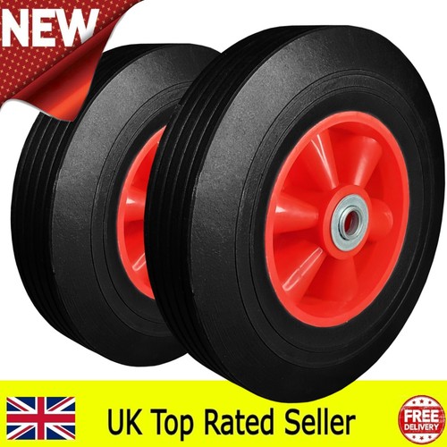 Pair solid rubber wheels - pair,