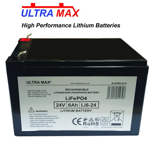 Lifepo4 lithium 24v 6ah - lithium,