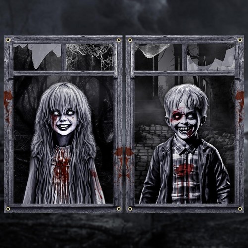 Large halloween window - 2x,