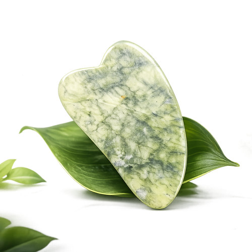 Green gua sha stone - gua,