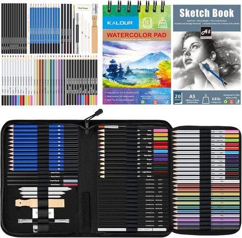 Kalour 76pc art supply - set,