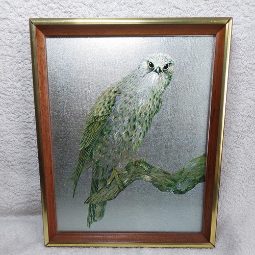 Vintage framed foil etched art - vintage,