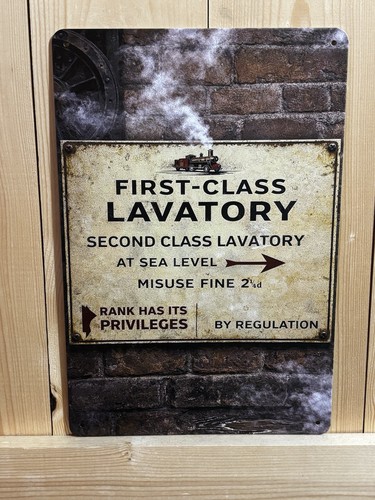 Railway themed metal sign - themed,