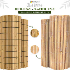Bamboo Slat Cane Screening Roll Garden Fencing Panel Outdoor Privacy Fence 4m