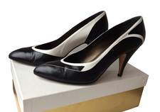 GINA Black & White Leather